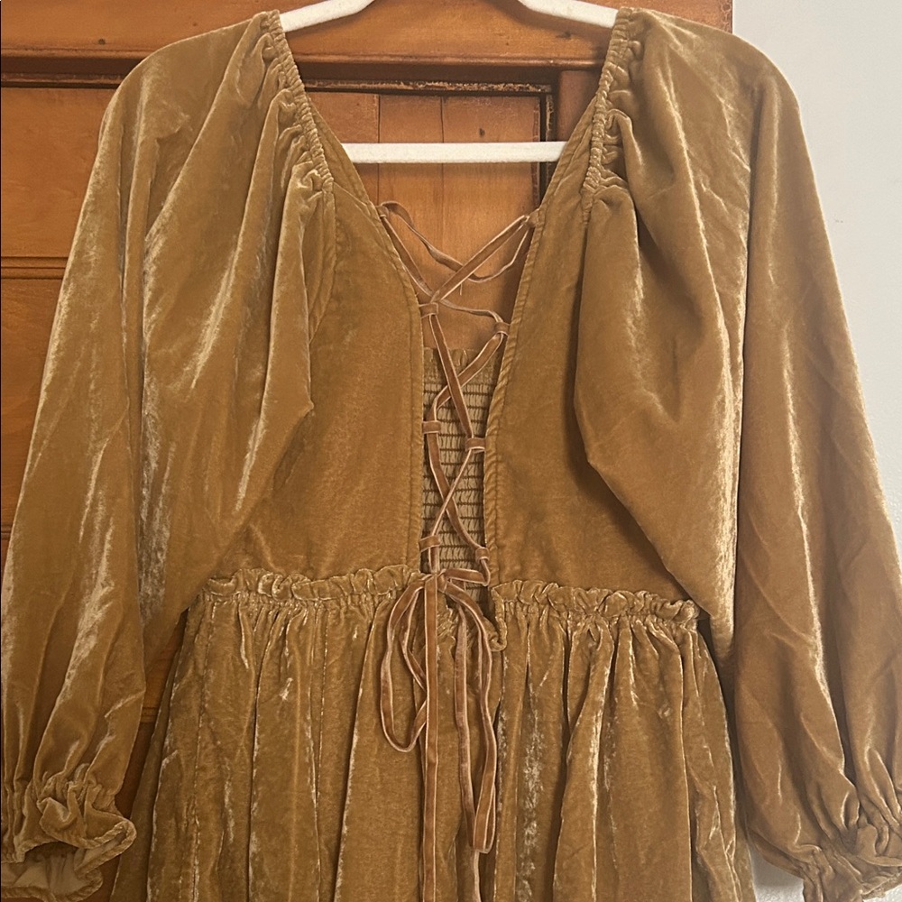 Brown Smocked Dress - Picture 3 of 3